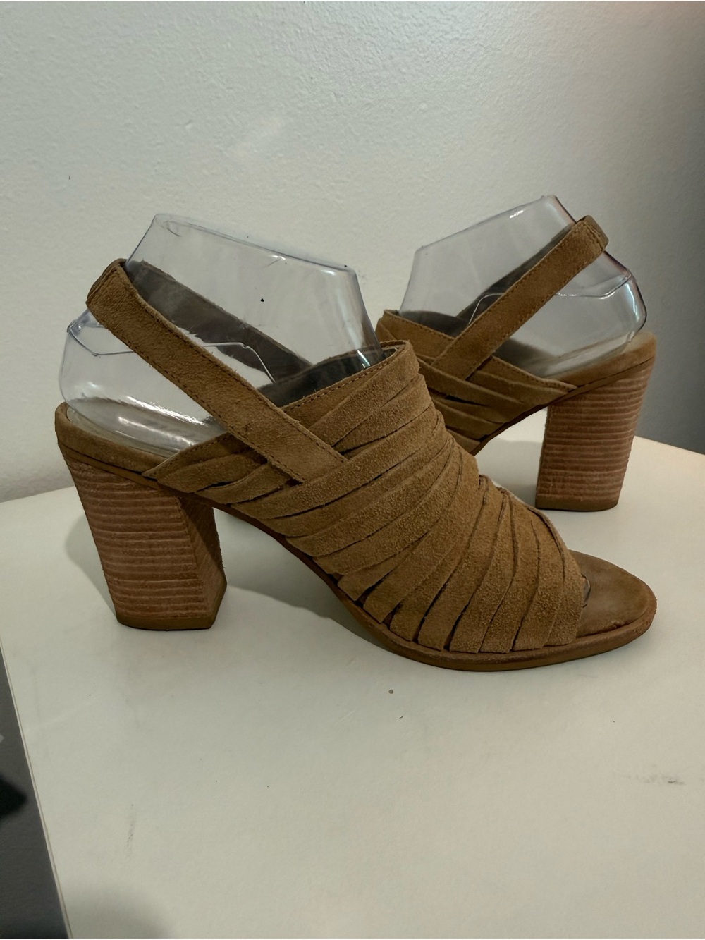 Matisse Womens Tan Suede Block Heel Slingback Sandals - Picture 6 of 16